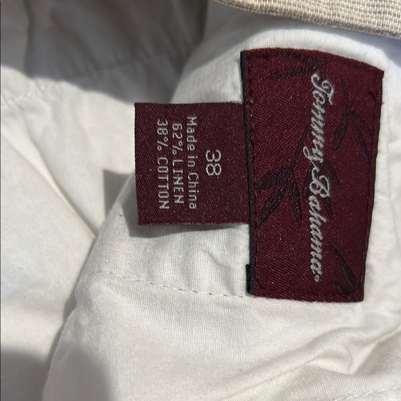 TOMMY BAHAMAS Men's Tan bermudas cotton linen blend size 38 - Picture 6 of 13